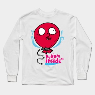 helium inside funny cartoon Long Sleeve T-Shirt